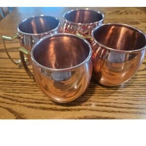 COPPER BAR COCKTAILS A29 Moscow Mule 100% Solid Pure Copper Mugs/Cups